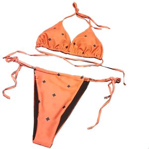 V-hals halter bikini badmode sexy push-up bh slip set designer strandbadpak voor dames zomer strandfeest surfbikini