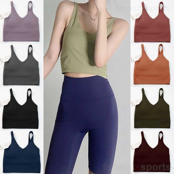 Soutien-gorge de sport à col en V pour fille avec gilet de yoga rembourré à séchage rapide