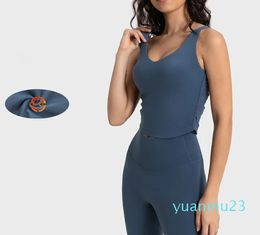 Tanktop met V-hals Winter Warm Yoga Tops Zacht, huidvriendelijk Sexy vest Slim Fit Fleece singlet Sportbeha met uitneembare cups