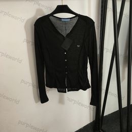 V-hals damesonderhemd Vals vest Dun sexy T-shirt Lange mouwen Pullover Mode Knitwear 3 kleuren Top