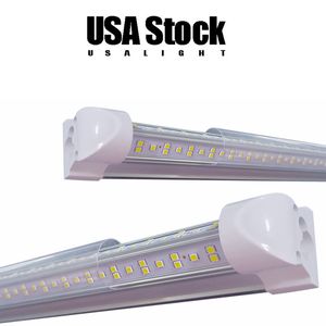 V-vormige 2ft 3ft 4ft 5ft 6ft 8ft koeler deur LED buizen T8 geïntegreerde dubbele zijden lichten 85-265V voorraad in Amerikaanse loshoeken NEW JERSEY AC 110-277V 25PSC VSalight