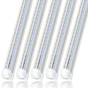 Ampoules Led pour porte de refroidissement en forme de V, 2 pieds, 4 pieds, 5 pieds, T8 intégré, éclairage de magasin, SMD2835, tubes LED à double rangée AC85-277V