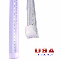 V-vormige 8ft 144W geïntegreerde LED T8 tube verlichting 2400mm super helder SMD 2835 warm wit / koud wit AC 85-265V LED Glow Lights