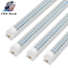 Tubes LED intégrés en forme de V lumière 4ft 5ft 6ft 8ft Tube LED T8 120w ampoules Double côtés magasin lumière refroidisseur porte lumière