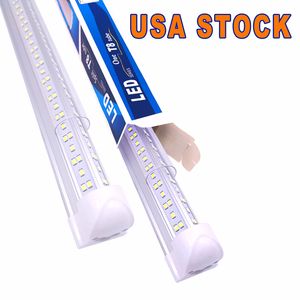 Tubes à LED intégrés en forme de V Lumière Tube de 8 pieds T8 144W Éclairage fluorescent en forme de double face 85V-275V 8 pieds Leds Éclairage de magasins Éclairage de jour pour magasins