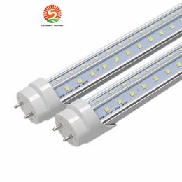 V-vormige LED-buizen lichten 4ft 5ft 6ft 8ft T8 G13 dubbele lijnen LED-lichtbuizen voor koeler verlichting AC 85-265V ul DLC