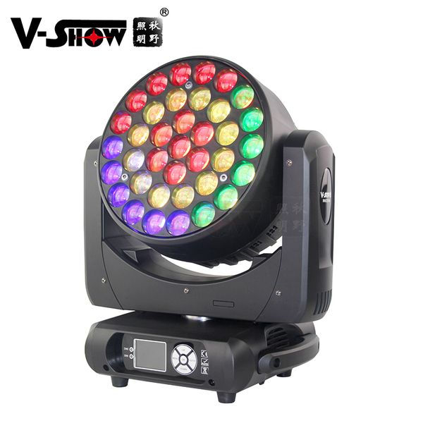 V-show 37*15 W RGBW 4in1 LED lumière principale mobile zoom de lavage de faisceau haute luminosité