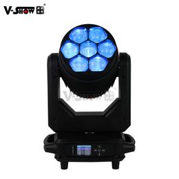 V-show 7*40W LED phares mobiles Splash 7L RGBW 4in1 LED lavage de faisceau avec montage de scène Zoom R740L