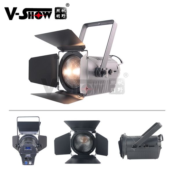 Foco LED Fresnel V-Show de 200w con Zoom Manual DMX, iluminación para escenario de concierto, estudio de teatro