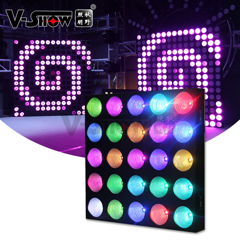 V-show a mené le panneau lumineux matriciel 25*10 w rgb 3in1 faisceau mené pour la scène