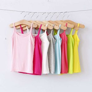 V-Tree Kids Underwear Model Cotton Tank Candy Colored Girls Vest Children Singlet Tops Under-Shirt pendant 2-12 ans L2405