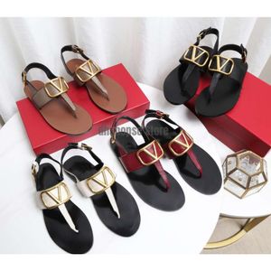 v Vrouw Sandalen slippers voor dames Hoge kwaliteit Stijlvolle Slipper Mode Klassiekers Sandaal Slipper Platte schoenen Slide Eu 35-44