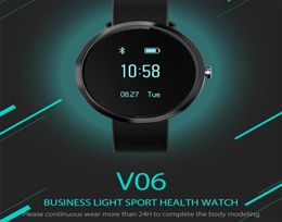 V06S Smart Horloge Bloeddruk Hartslag Stappenteller Fitness Armband Tracker Smart Polsband Klok Herinner Horloge voor Andr7344044