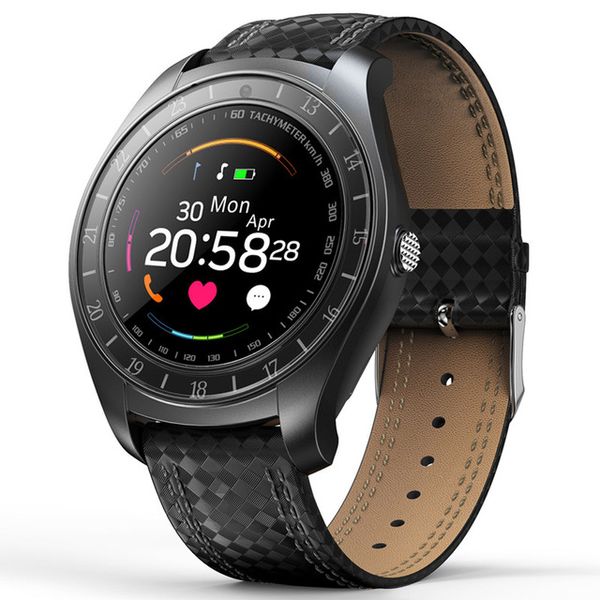 V10 montre intelligente avec caméra Bluetooth Smartwatch podomètre moniteur de fréquence cardiaque montre-bracelet prend en charge le Bracelet de carte SIM TF pour téléphone Android