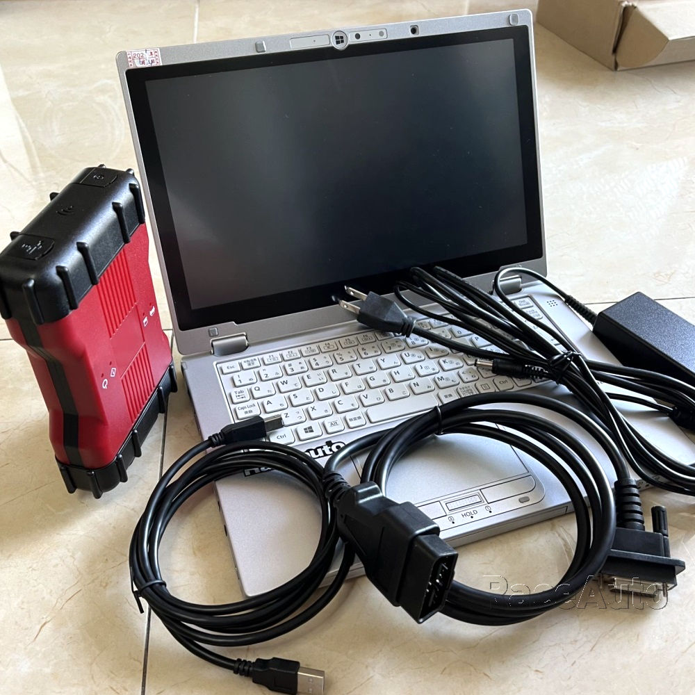 V128 pour outil de diagnostic Fo/d VCM2 IDS avec SSD dans un ordinateur portable CF-AX2 8G Tablette i5CPU bien installée Ensemble complet prêt à fonctionner pour le scanner vcm ii