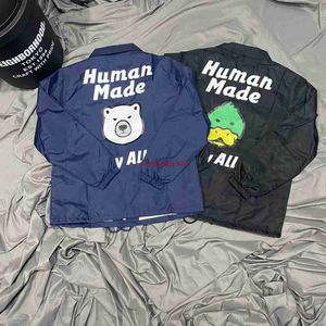 V16Z 2023 MEN EN VROUWEN Trend Hoodies Sweatshirts Modemerk Human Made Jackets Suntide Back Animal Head Coach Jas