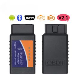 V2.1 OBD mini ELM327 OBD2 Bluetooth Auto escáner OBDII 2 coche ELM 327 probador herramienta de diagnóstico para Android Windows Symbian