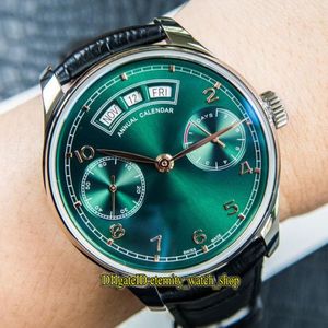 V2 Upgrade-versie DMF Portugieser 503510 Groene wijzerplaat Power Reserve 52850 Automatisch mechanisch herenhorloge Stalen kast Leer Sport 231y