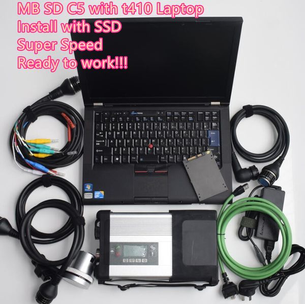 V2023.12 SSD MB Star C5 SD Connect Compact C5 diagnostic étoile sans fil 5 prise en charge WIFI avec ordinateur portable T410 i5 4g