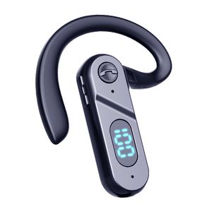 V28 Botgeleiding Hoofdtelefoon oorhook ruisvermindering digitale display enkele oor gemonteerde sport in-ear Business Bluetooth-headset draadloze oortelefoon