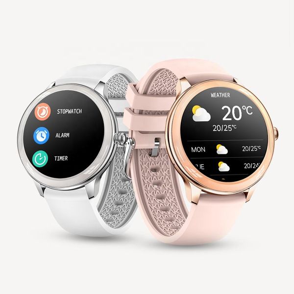 V33 Smartwatch con BT Calling Pulsera de fitness de 1,09 pulgadas para hombres, mujeres, presión arterial, monitor de frecuencia cardíaca, reloj inteligente para iOS Android con caja de venta al por menor