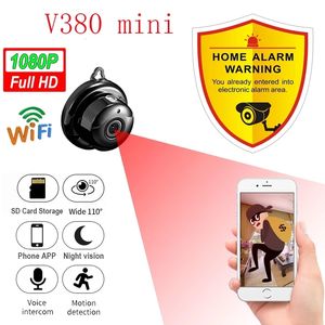 V380 HD 1080P Mini caméra IP Wifi Caméra intérieure sans fil Vision nocturne Audio bidirectionnel Détection de mouvement Moniteur bébé avec boîte de vente au détail