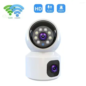 V380PRO APP DUAL LENTE LINGAJE COLOR PTZ IP Dome Camera AI Humanoid Home Security CCTV Baby Monitor