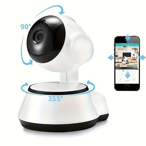 Caméra de sécurité domestique sans fil V380PRO avec détection de mouvement, vision nocturne, audio bidirectionnel et affichage sur smartphone - Parfait pour la surveillance de bébé et la surveillance intérieure