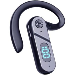 Écouteurs Bluetooth V5.2, écouteurs à conduction osseuse, écouteurs sans fil avec microphone, conception étanche, conception à oreille unique, légers et confortables
