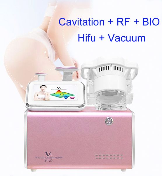 V5 Pro Cavitation sous vide Hifu RF BIO corps minceur Machine pour la réduction de la graisse du ventre élimination de la Cellulite corps façonnage contour