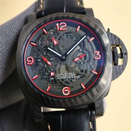 V7 Motre Be Luxe Designer Watchwatch Wallwatch de 47 mm Mudgro mecánico de acero Caso de acero de lujo Relojes Relogios de pulsera