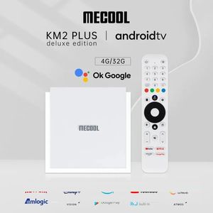 Mecool KM2 Plus Deluxe DDR4 4GB 32GB Android 11 TV Box Amlogic S905X4 Certificado por Google Netflix 4K ATV BOX 5G WiFi 6 D0by Atm0s Audio vs KM2 PLUS