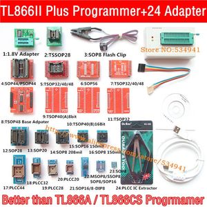 V8.11 TL866II Plus/TL866CS/TL866A programmeur + 24 adaptateurs + SOP8 clip minipro TL866 programmateur prise adaptateur USB eeprom livraison gratuite