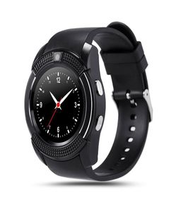 V8 Bluetooth Smart Watch Smartwatch Telefoonhorloges met Sim TF-kaartsleuf Klok Bluetooth-connectiviteit voor iOS Android-telefoon I77plu4531111