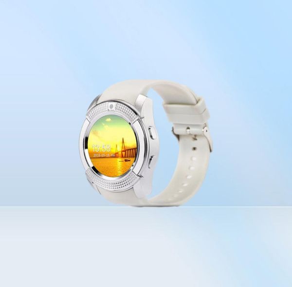 V8 GPS Smart Watch Bluetooth Tact Screen Smart Wrist Wrist with Camera Sim Carte Slot Smart Smart Bracelet pour iOS Android IPH7547176