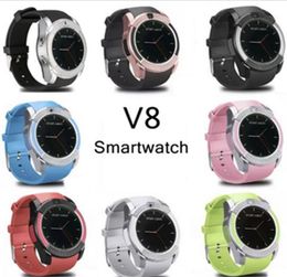 V8 montre intelligente Bluetooth montres Android 03 M caméra MTK6261D PK DZ09 GT08 Smartwatch avec emballage de vente au détail 8 couleurs 5830917