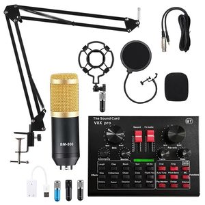 V8X PRO mélangeur Audio BM800 Microphone à condensateur carte son en direct BT USB jeu DSP enregistrement professionnel Streaming téléphone V9X