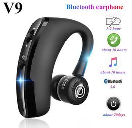 V9 Bluetooth -oordopjes Handfree draadloze oortelefoon BT4.1 CSR Noise Control Business Smart Wireless TWS -headset met MIC voor smartphone met doos vs V8 Pro DHL