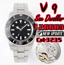 v9 m126600 Sea Dweller Luxury Men's Watch 3235 Mouvement mécanique en acier inoxydable 904L 44mm, montre de plongée pour loisirs d'affaires lunette en céramique