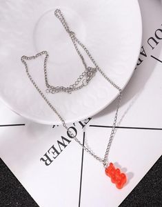 VA23 Fabriqué à la main 8 couleurs mignon Judy Cartoon Bear Chain Colliers Coul Color Pendeur pour Womengirl Daily Jewelry Party Gifts1342968