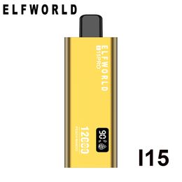 Prix de choc Original nouveau Elfworld Ultima Pro al Por Mayor 12000 Puffs 0% 2% 5% prérempli 18 ml E-liquide vente chaude plus 15k18k20k vape jetable elf flux d'air barre d'écran LED