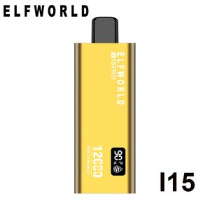 Schokprijs Origineel nieuw Elfworld ultima pro al por mayor 12000 Rookwolken 0% 2% 5% voorgevuld 18 ml E-vloeistof hot selling plus 15k18k20k wegwerp vape elf luchtstroom led-schermbalk