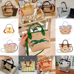 vakantie luxe ontwerper strandtas raffia's shopper tassen dames paris merk draagtas heren koppelingsmand schoudertassen schoudertassen kruis body rietje mode satchel weven handtas