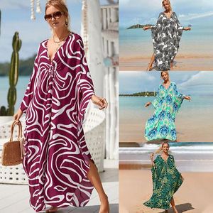 Vacation Robe Beach Loose Taille Long Jiron Bikini Swimwear Cover Up Sun Protection Shirt for Women