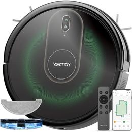 Vactidy T8 Robot Vacuum and Mop Combo Wifiappalexasiri Cleaner robótico con Gyro Navigation Selfarging 240418