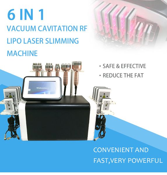 Machine de beauté amincissante à Cavitation RF 6 en 1 pour le corps, augmente les muscles, Laser Lipo 80k, Lifting de la peau du visage, Instrument d'explosion de graisse