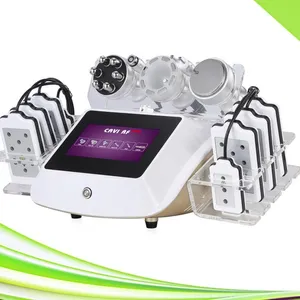 Système de cavitation sous vide Lipo Laser minceur RF Resserrement cutané Portable 6 en 1 Bio Microcurrent Face Lift Salon Beauty Lipolaser Ultrasonic Cavitation Equipment