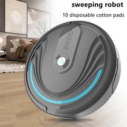 Aspirateur Robot intelligent Nettoyage de ménage Nettoyage de ménage Vaceufuréfleur automatique Intelligent paresseux USB Charging Robot 220408