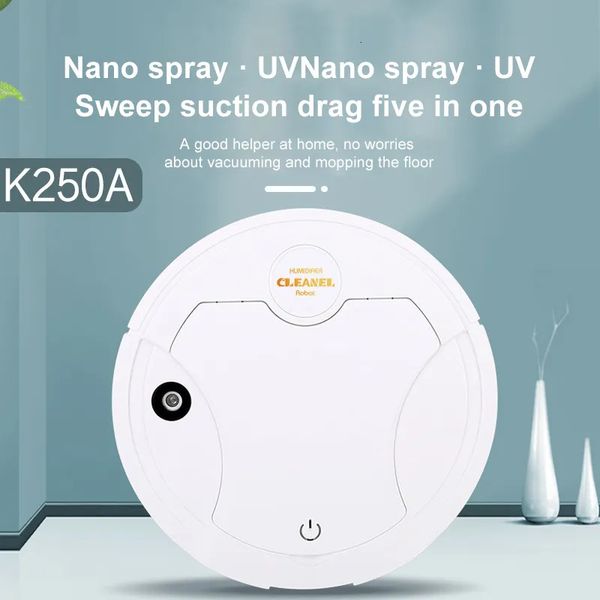 Aspiradoras 2023 Hogar Robot de barrido Móvil Spray Humidificador Máquina de limpieza Limpiador automático Electrodomésticos Set de regalo 231118