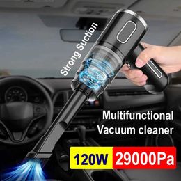 Aspirateurs 29000pa 120w Wireless Car Cleander Portable Portable Portable For Household Double USB Charge 2000mAh Q240430